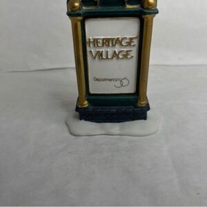 Vintage 1989 Department 56 Heritage VIllage Porcelain Sign Marquee #9953-8